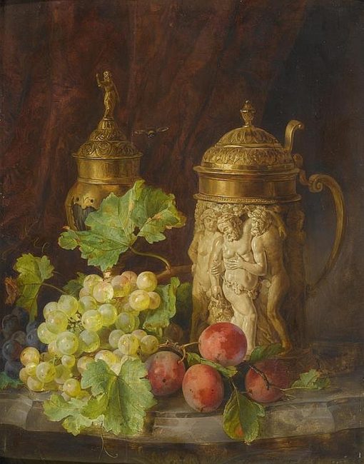 Still life with fruits and grand chalices | Andreas Lach | Oil Painting