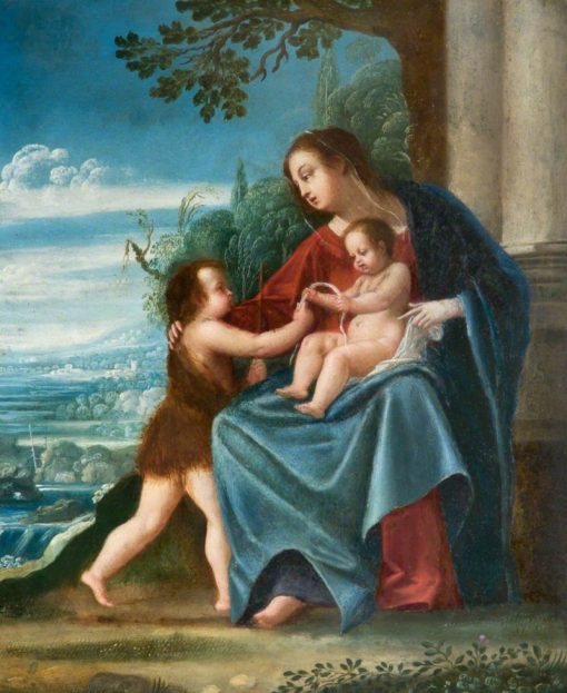 Virgin and Child with the Infant Baptist | Johann König | Oil Painting