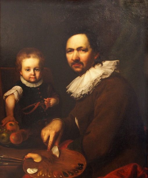 Self-portrait with Daughter | Jan Kupecky | Oil Painting