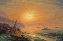 Sunset at Sea | Ivan Constantinovich Aivazovsky | Oil Painting