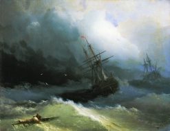 Ships in a Storm | Ivan Constantinovich Aivazovsky | Oil Painting