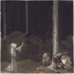 Brother St. Martin and the Three Trolls | John Bauer | Oil Painting