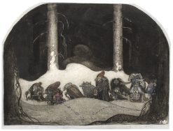 In the Christmas Night | John Bauer | Oil Painting