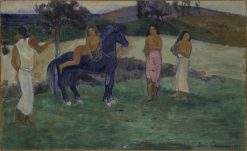 Composition with Figures and a Horse | Paul Gauguin | Oil Painting