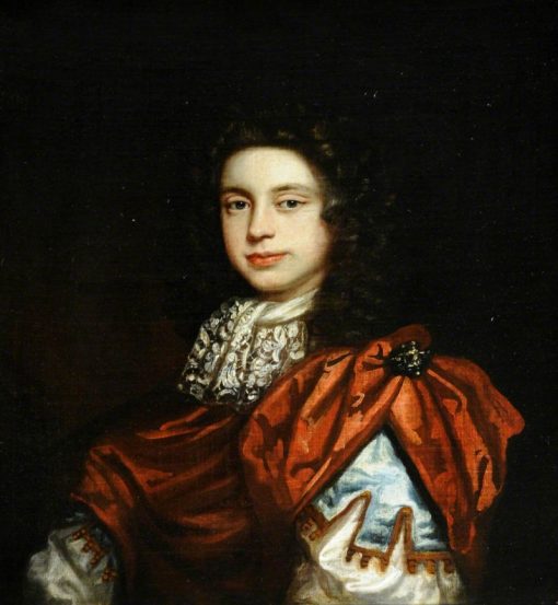 Portrait of an Unknown Young Man Wearing a Red Cloak and a Lace Cravat | Thomas Hawker | Oil Painting