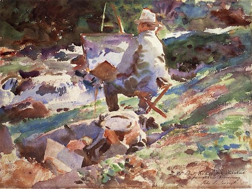 An Artist at His Easel | John Singer Sargent | Oil Painting