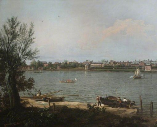 Chelsea from the Thames at Battersea Reach | Canaletto | Oil Painting