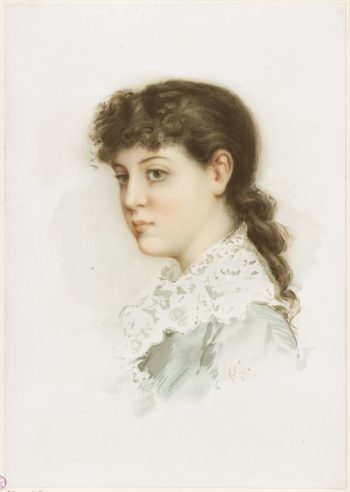 Female Head No. 2 Brunette | Alfred M. Turner | Oil Painting