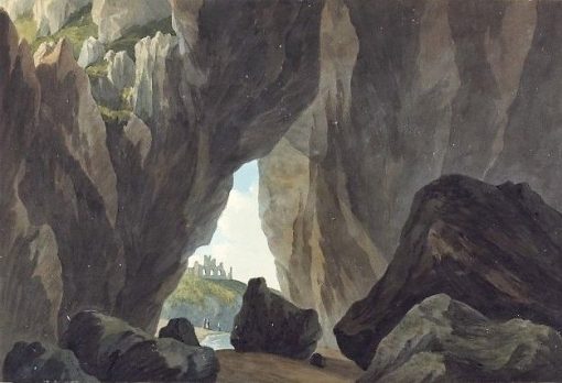 Tenby - View from a Rocky Cave | John Warwick Smith | Oil Painting