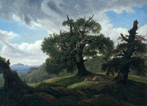 Memory of a Wooded Island in the Baltic Sea(also known as Oak Trees by the Sea) | Carl Gustav Carus | Oil Painting