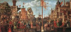 The Meeting of the Betrothed Couple and the Departure of the Pilgrims | Vittore Carpaccio | Oil Painting