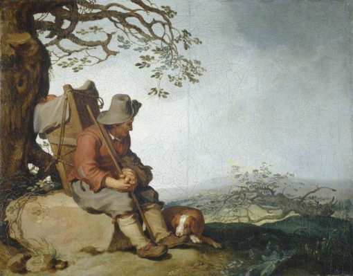 A Man with a Dog in a Landscape | Abraham Bloemaert | Oil Painting