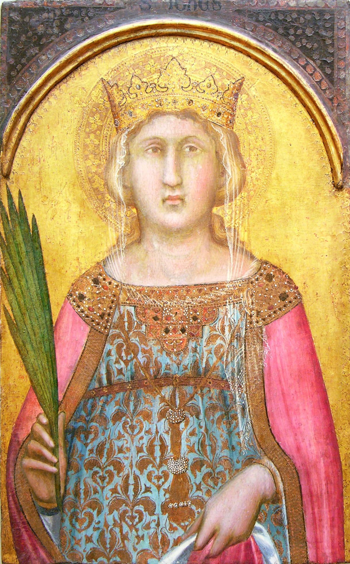 Saint Catherine of Alexandria Painting | Pietro Lorenzetti Oil Paintings