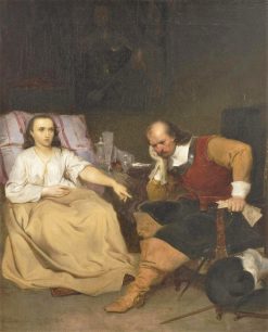 Oliver Cromwell and His Daughter | Emanuel Gottlieb Leutze | Oil Painting