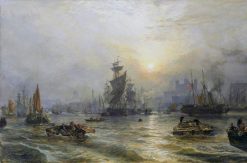 The Port of London | Samuel Bough | Oil Painting