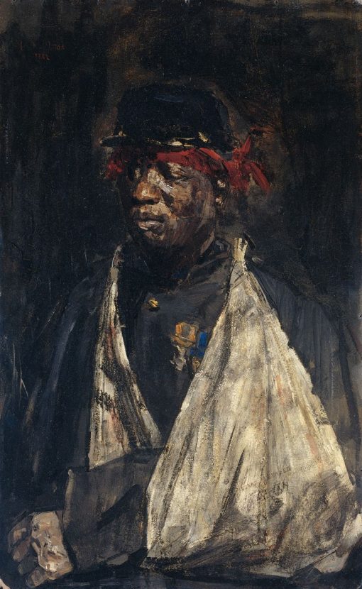Portrait of Injured KNIL Soldier Kees Pop | Isaac Israels | Oil Painting