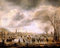 River View in Winter | Aert van der Neer | Oil Painting