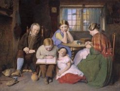 The Evening Lesson | Edward Thompson Davis | Oil Painting