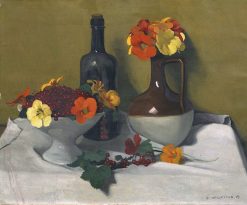 Currants and Nasturtiums | Felix Vallotton | Oil Painting