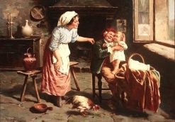 A Mother's Joy | Eugenio Zampighi | Oil Painting