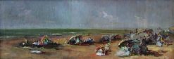 Beach Scene | Albert Aublet | Oil Painting