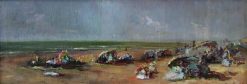 Beach Scene | Albert Aublet | Oil Painting