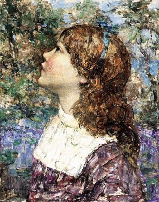 Portrait of a Girl | Edward Atkinson Hornel | Oil Painting