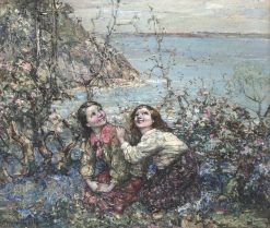 Overlooking the Bay | Edward Atkinson Hornel | Oil Painting