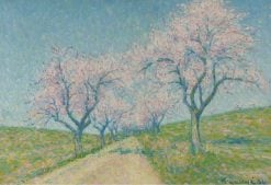 The Road Boarding by Almond Trees in Bloom | Achille Laugé | Oil Painting