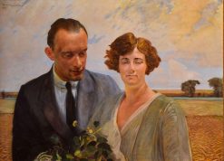 Portrait of the son Rafa? and his wife | Jacek Malczewski | Oil Painting