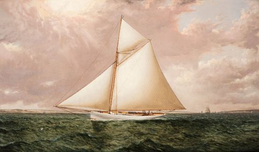 A Gaff Rigged Racing Cutter | James E. Buttersworth | Oil Painting